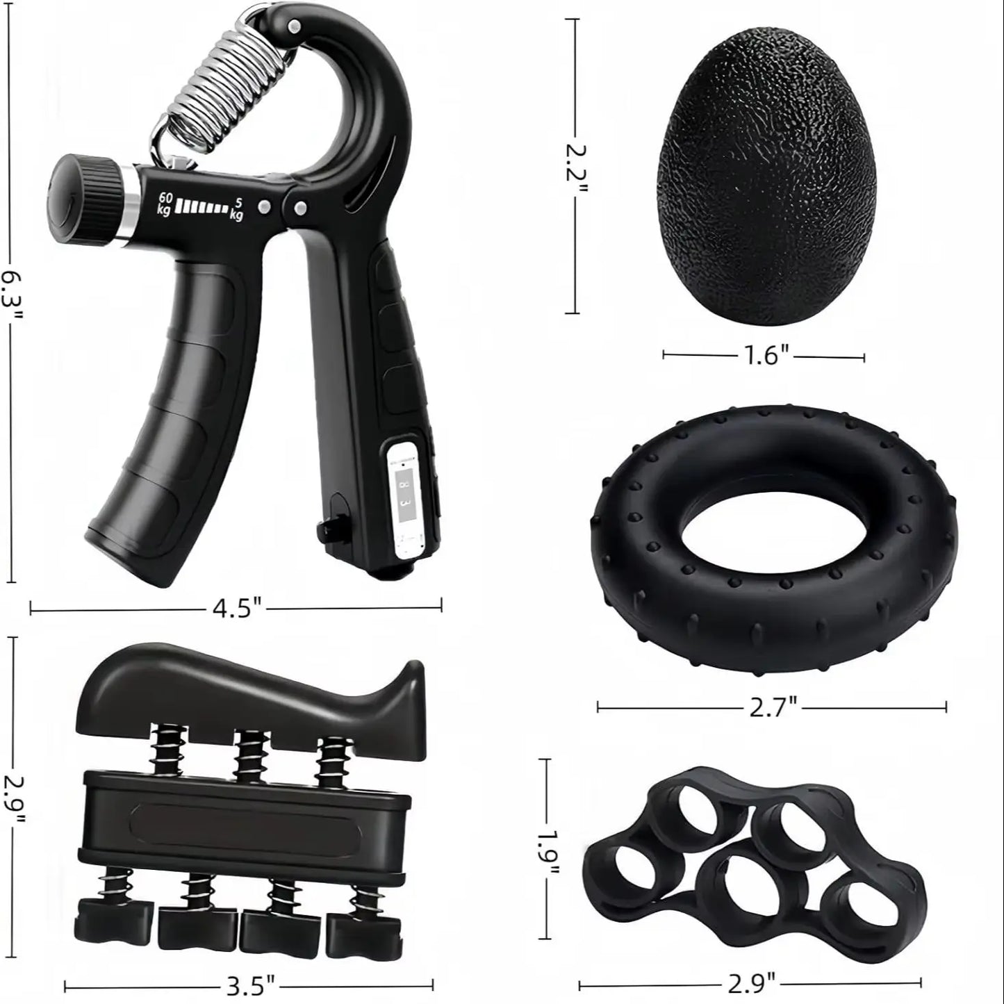 Grip Strengthener Kit 4-in-1 Hand Exerciser