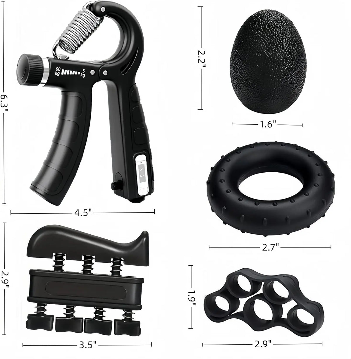 Grip Strengthener Kit 4-in-1 Hand Exerciser