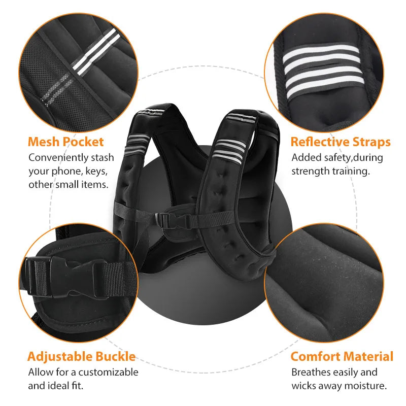Weighted Vest 12lb for Running & Home Gym