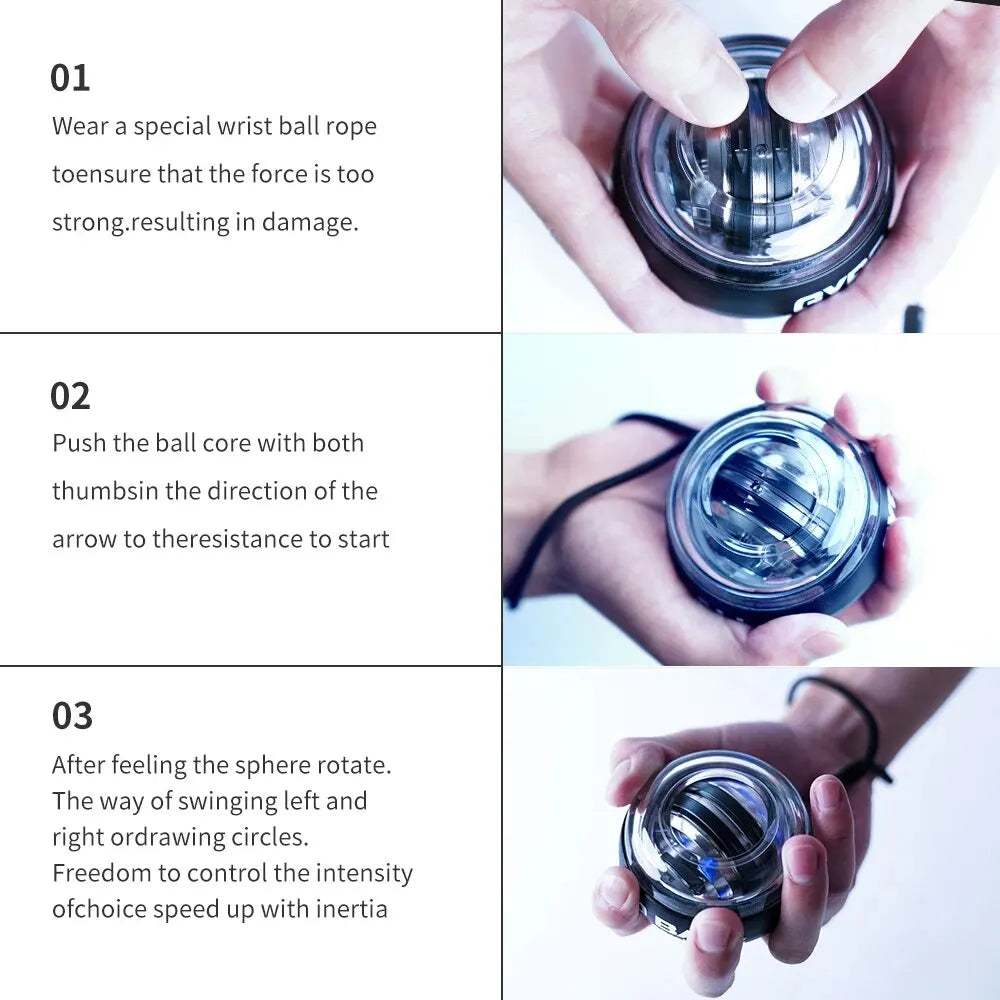 Gyroscopic Wrist Ball Forearm Strengthener