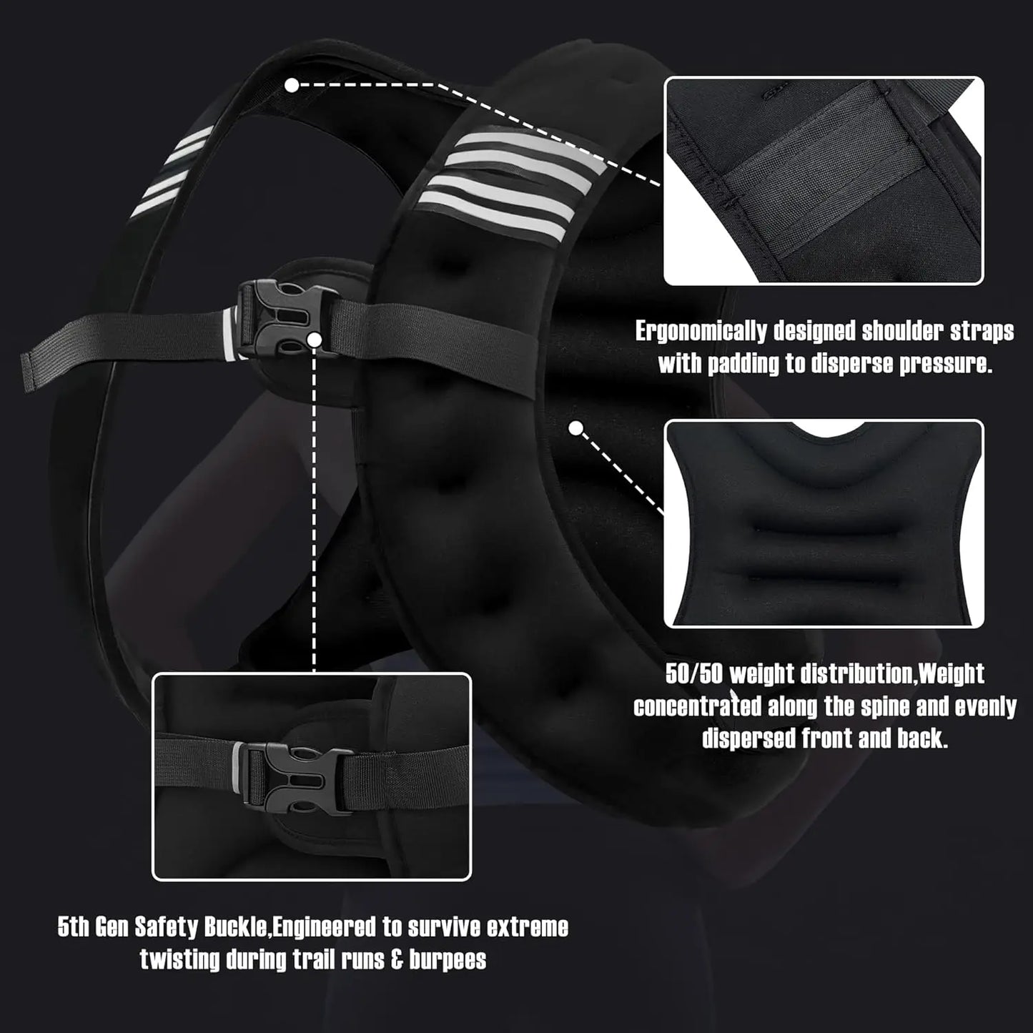 Weighted Vest 12lb for Running & Home Gym