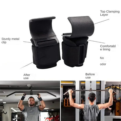 Weight Lifting Hooks Pair for Deadlift & Pull Ups