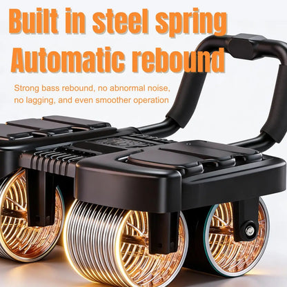 Ab Roller Wheel with Elbow Support Auto Rebound
