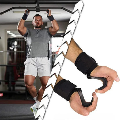 Weight Lifting Hooks Pair for Deadlift & Pull Ups